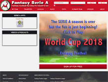 Tablet Screenshot of fantasyseriea.com
